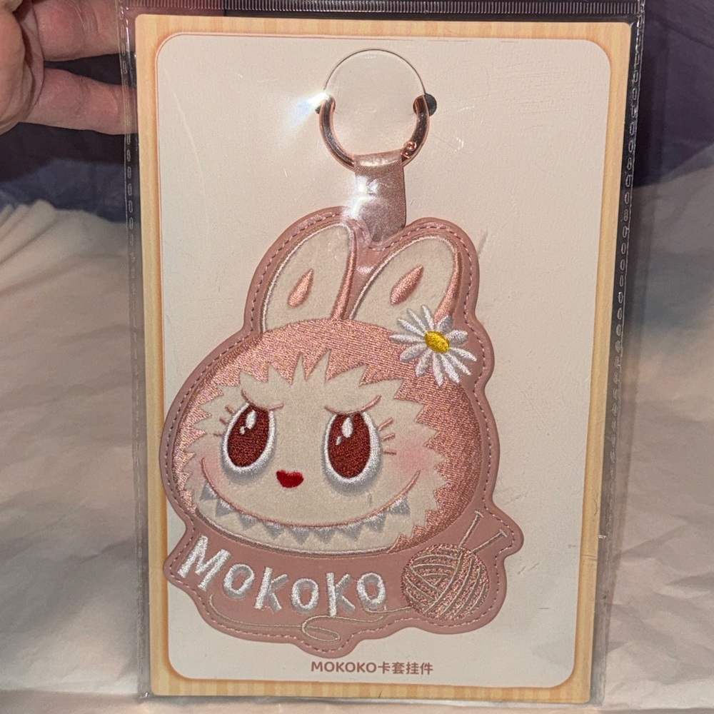 POP LAND Exclusive Fall Into Sweaters Mokoko Pink Card Holder Pendant Bag Charm